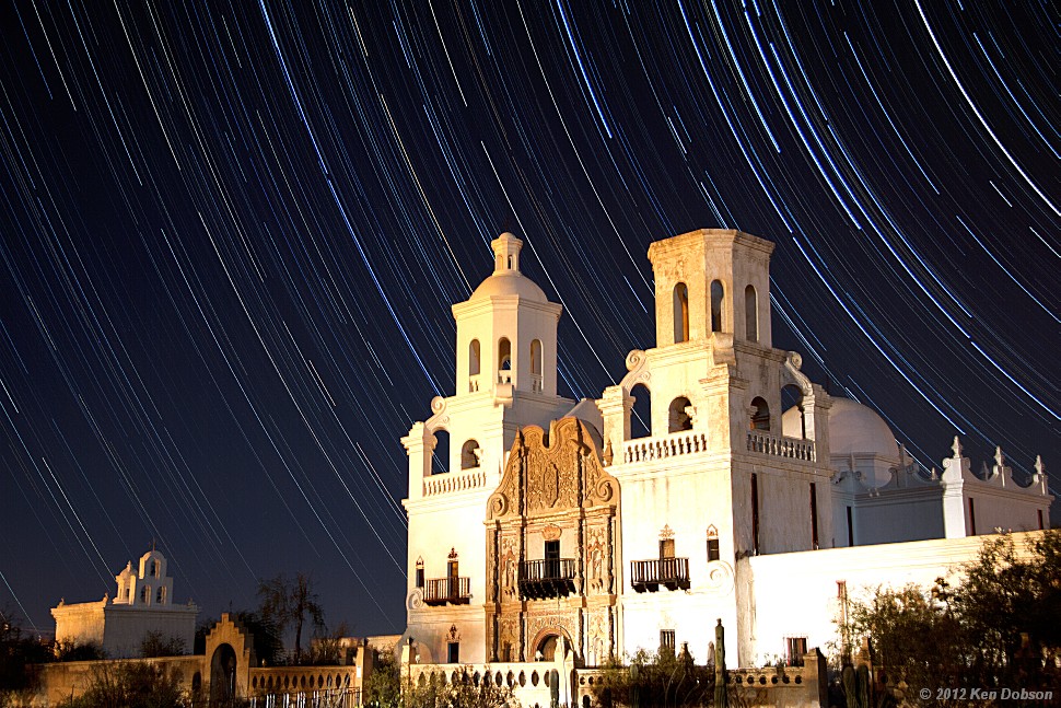San Xavier Mission Star Trails