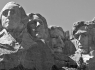 Mount Rushmore - Black and White